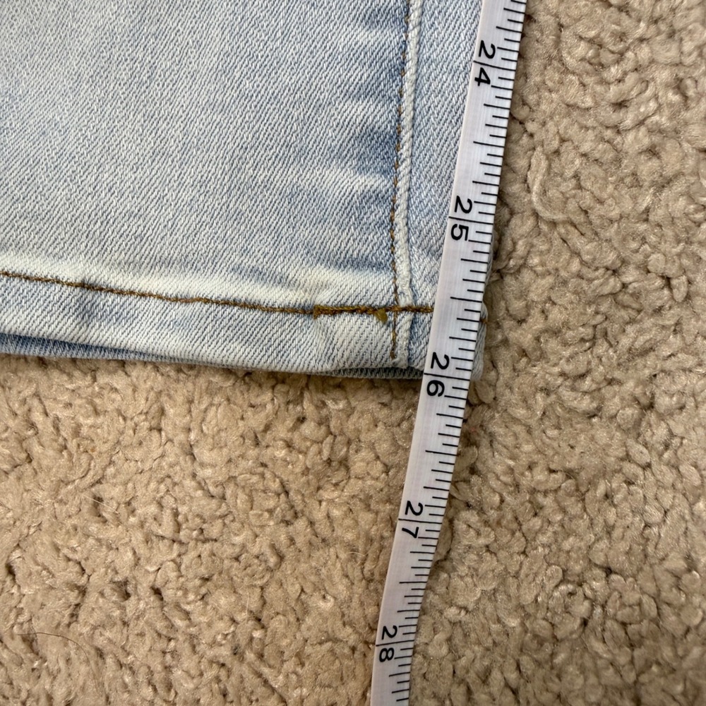 FRAME Le Crop Mini Boot Jeans Women Light Wash Blue Flared Denim Cotton 31 - Picture 9 of 10